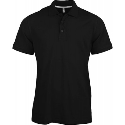Polo manches coutes noir L