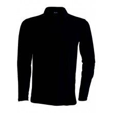 Polo manches longues noir L