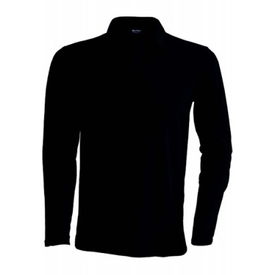 Polo manches longues noir XL