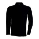 Polo manches longues noir 2XL