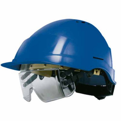 Casque avec lunettes integree Bleu