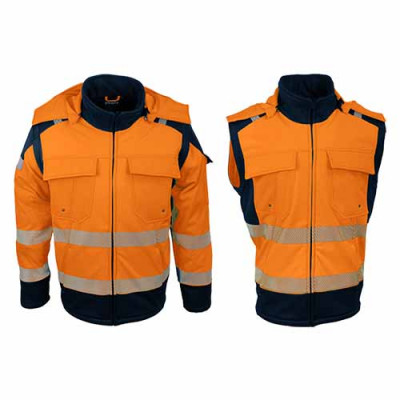 Espace Emballage Veste Softshell HV 2 en 1 VILNO Orange