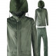 Complet de pluie veste pantalon vert L