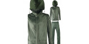 Complet de pluie veste pantalon vert M